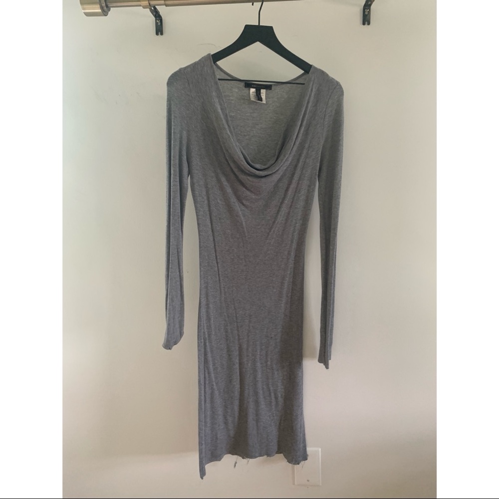 Gray long sleeve dress